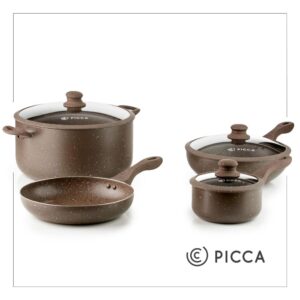 Bateria De Cocina PICCA 7 Piezas | VERONA Color Cafe - PI007BMC