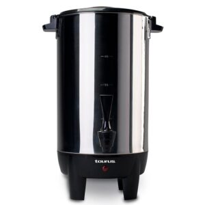 Cafetera - Percoladora TAURUS | 40 Tazas | 1000 Watts | Acero Inoxidable