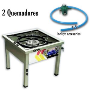 Estufa Industrial | 1 Hornilla | 2 Quemadores | Con Accesorios