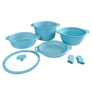 Olla PICCA Cerdeña | Multi Piezas | Azul Celeste | Valencia | 7 Piezas