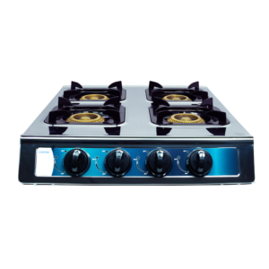 Estufa de Mesa ECOCINA de Gas | 4 Hornillas | Con Chispero | Acero Inoxidable