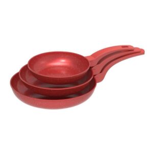 Juego de sartenes PICCA Da Vinci | 20", 24", 28"cm | Color Rojo | PI003SSMDR