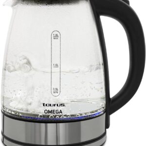 Hervidor Electrico TAURUS | Cristal de Borosilicato | 1.8 Litros | 1000 Watts