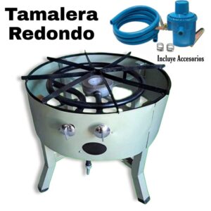 Estufa industrial | 1 Hornilla | 2 Quemadores | Redondo | Con accesorios