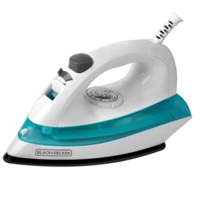 Plancha BLACK AND DECKER | Con Vapor | 1100 W | Blanco y Celeste