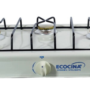 Estufa de mesa ECOCINA de Gas | 3 hornillas | Color Blanco