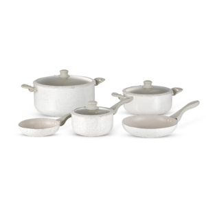 Batería de Cocina PICCA | GRAVINA 8 Piezas | Color Blanco PI008BME